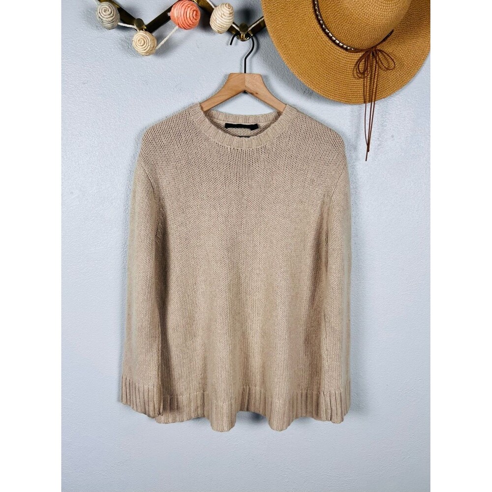 Jenni Kayne Cashmere Amelia Crewneck Sweater in Warm Sand Size Small - Picture 7 of 8